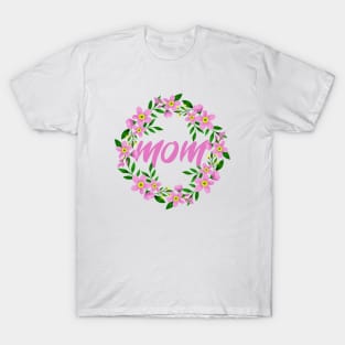 Floral mom, Forget Me Not Floral Wreath, Floral Trendy Arrows T-Shirt